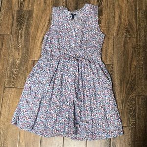 Gap Button Front Floral Sleeveless Dress